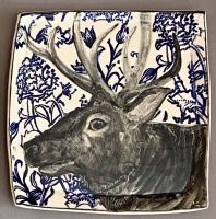Visions West Gallery :: Bruce :: Dinner Plate - Reindeer #2