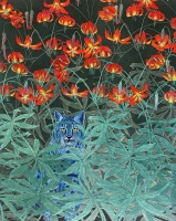 Visions West Gallery :: Bruce :: Bobcat in California Tiger Lilies