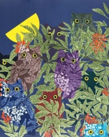 Visions West Gallery :: Bruce :: Screech Owls in Toyon