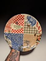 Visions West Gallery :: Bruce :: 4 Quarters Colorful Western Plate