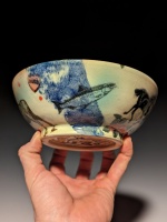 Visions West Gallery :: Bruce :: Trout Moose Bear Western Winter Bowl