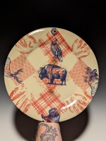 Visions West Gallery :: Bruce :: Western Compass Patchwork Platter