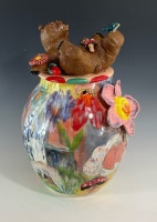 Visions West Gallery :: Bruce :: Relaxing Bear Jar