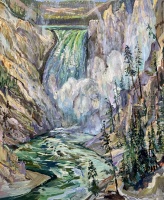 Visions West Gallery :: Bruce :: Lower Yellowstone Falls from Red Rock Point