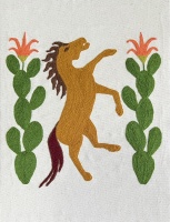 Visions West Gallery :: 1 groove-is-in-the-heart Jane :: Horse & Prickly Pear