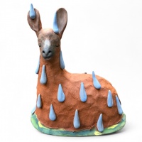 Visions West Gallery :: 1 deer-on-cloud Andréa :: Rainy Deer