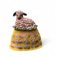 Visions West Gallery :: 1 deer-on-cloud Andréa :: Lamb on Plaid Hill