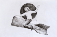 Visions West Gallery :: Bruce :: Red Rocket Rider (study)