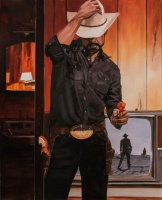 Visions West Gallery :: 1 action-painting Tracy :: Motel Shootout