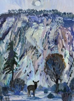 Visions West Gallery :: Bruce :: Mammoth Springs Moonrise