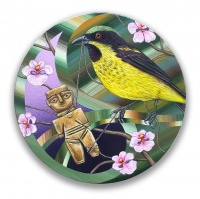Visions West Gallery :: 2147483647 cadenas-de-amor Christian :: Bird alphabet tondo- D (dacnis and doll)
