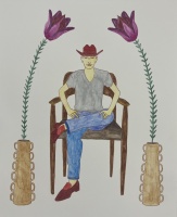 Visions West Gallery :: 1 roman-boot Jane :: Seated Man