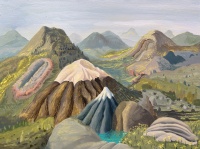 Visions West Gallery :: 1 the-land-of-perpetual-flow Evan :: they whisper wispy secrets among ancient peers these gossiping hills