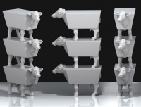 Visions West Gallery :: Bruce :: Stacking Cows