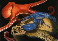 Visions West Gallery :: Bruce :: Whos Afraid of Red Yellow Blue (after Newman)