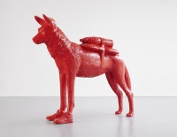 Visions West Gallery :: Bruce :: Cloned Wild African Dog with Petbottle 