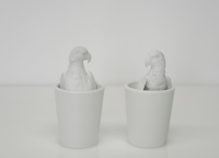 Visions West Gallery :: Bruce :: Parrot Cups (Set of 5)
