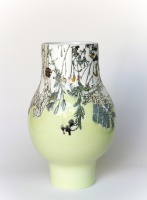 Visions West Gallery :: Bruce :: Neon Green Globe Vase 4