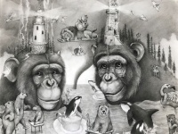 Visions West Gallery :: Bruce :: Chimp with Castles