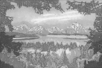 Visions West Gallery :: Bruce :: Simulation: Grand Teton Mountains