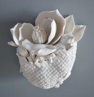 Visions West Gallery :: Bruce :: 'Elepaio and Magnolia Nest