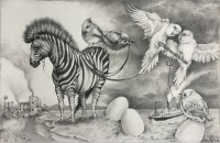 Visions West Gallery :: Bruce :: Zebra and Eggs