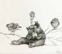 Visions West Gallery :: Bruce :: Bear with Owls