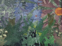 Visions West Gallery :: Bruce :: Coyotes in Cow Parsnip and Pacific Hounds Tongue