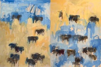 Visions West Gallery :: Bruce :: Barber Angus Diptych #4